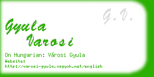 gyula varosi business card